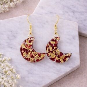 Eternal Rose Moon Earrings